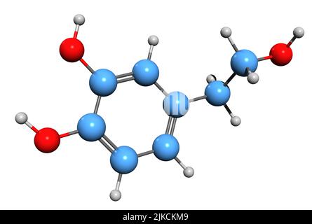 3D image of Oleuropein skeletal formula - molecular chemical structure ...