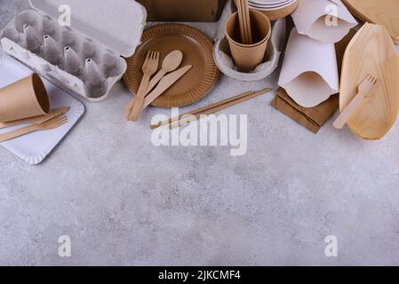 Reusable eco friendly sustainable food packaging Stock Photo