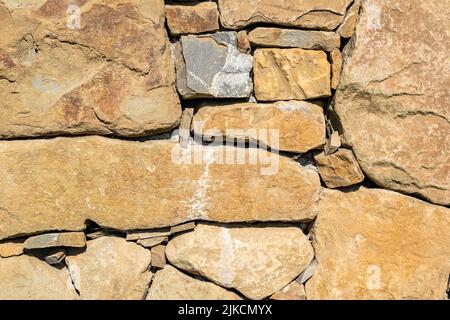 Archeoskanzen Modra replicas of the stone fortification from the ninth century Stock Photo