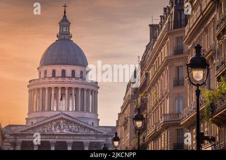 Pantheon and french architecture in Quartier Latin, Paris Stock Photo