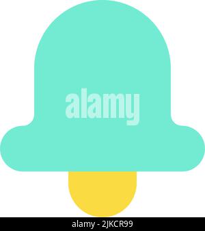Notifications flat color ui icon Stock Vector