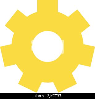 Settings gear flat color ui icon Stock Vector