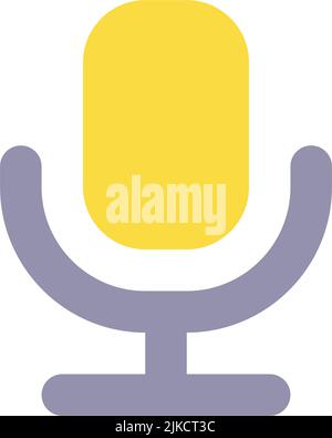 Microphone flat color ui icon Stock Vector