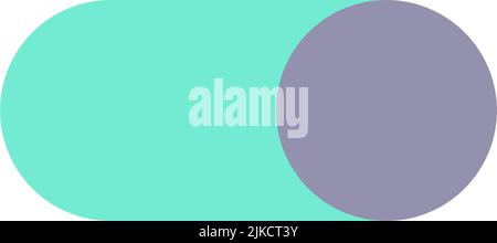 Toggle button flat color ui icon Stock Vector