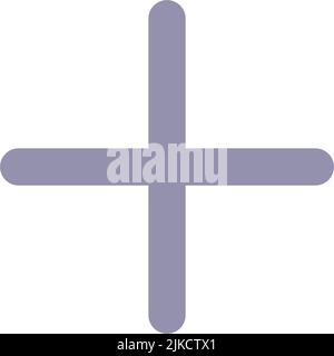 Plus flat color ui icon Stock Vector