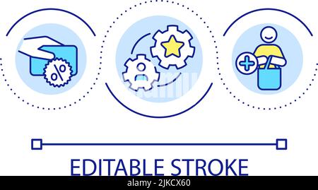 Increasing upsells loop concept icon Stock Vector