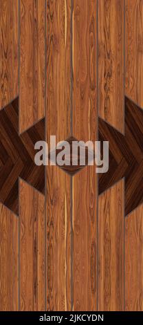 Printable wooden modern laminate door skin design and background wallpaper Stock Photo