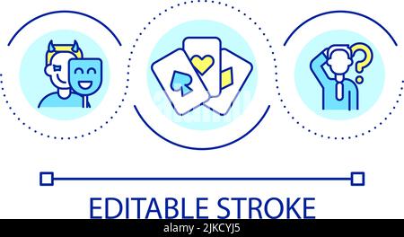 Fraud at gambling loop concept icon Stock Vector