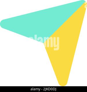 Sharing post flat color ui icon Stock Vector