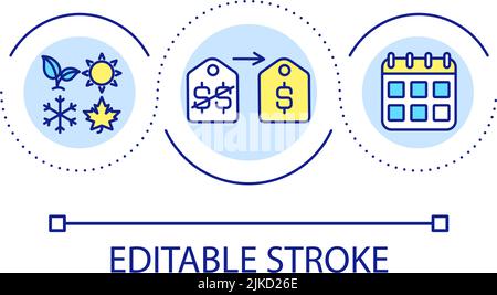 Seasonal sale loop concept icon Stock Vector