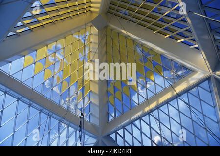 Inside the Palace of Peace and Reconciliation in Nur-Sultan (Astana), Kazakhstan Stock Photo
