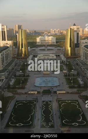 View from Bayterek tower Бәйтерек in Astana (Nur-Sultan), Kazakhstan ...