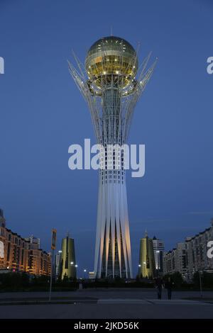 View of the BAITEREK tower in Astana, capital of Kazakhstan Stock Photo ...
