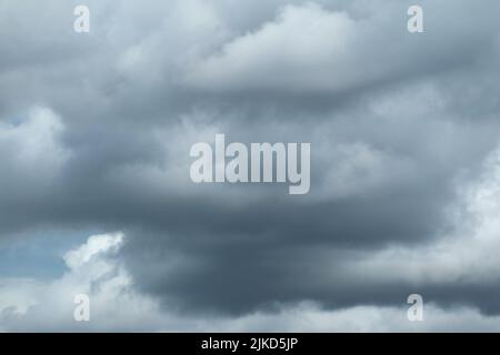 Dramatic dark stormy clouds before the heavy rain Stock Photo