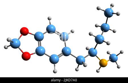 3D image of Amphetamine skeletal formula - molecular chemical structure ...