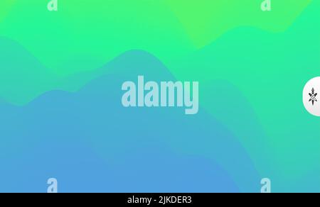 Landscape with mountains and sun. Sunrise. Mountainous terrain. Abstract background. Vector illustration. Stock Vector