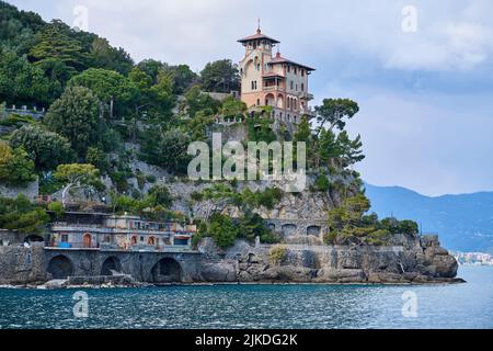 View from the sea of Villa Beatrice an historical luxury property