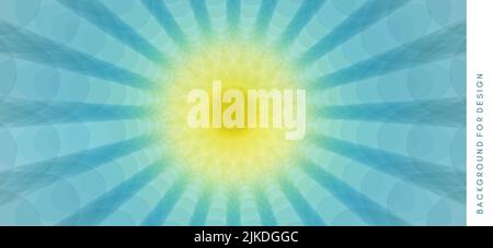 Sunburst abstract vector illustration. Fractal background with focus in the center. Radial structure. Stock Vector