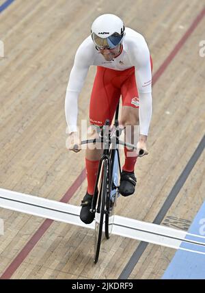 Stratford, United Kingdom. 01st Aug, 2022. Commonwealth Games Track Cycling. Olympic Velodrome. Stratford. Hayden Norris (ENG) during the Mens 1000m Time Trial. Credit: Sport In Pictures/Alamy Live News Stock Photo