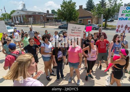 Pro Choice Women's Rights March & Rally in Philadelphia Pennsylvania USA July 16 2022