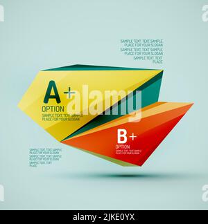 3d geometric shapes in the air. Vector abstract background. Business futuristic presentation layout or web interface or app cover. Universal compositi Stock Vector