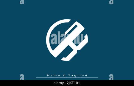 Alphabet letters Initials Monogram logo GK , KG Stock Vector