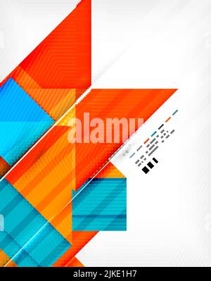 Geometric abstraction business poster. For banners, business backgrounds, presentations Stock Vector