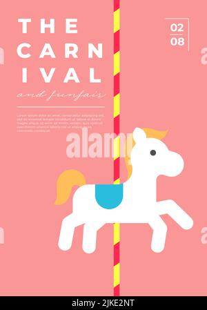 Flat fair vertical poster template Vector illustration Stock Vector ...