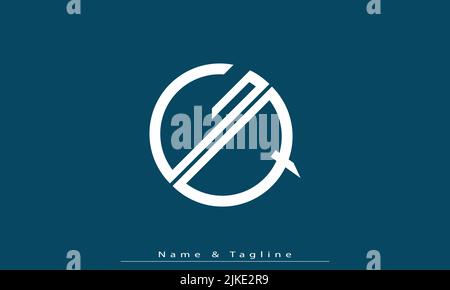 Alphabet letters Initials Monogram logo GQ , QG Stock Vector