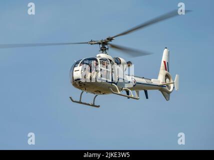 Westland Gazelle HT.3 XZ934 of the Gazelle Squadron Display Team at the Royal International Air Tattoo Stock Photo