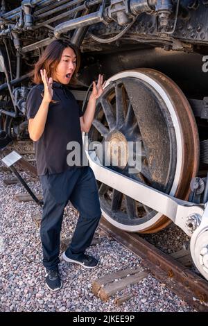 Arizona Railway Museum - Steam Locomotive 2562 & Johnny Stock Photo