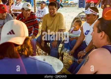 on the Crow Indian Reservation, Crow Agency Montana Stock Photo