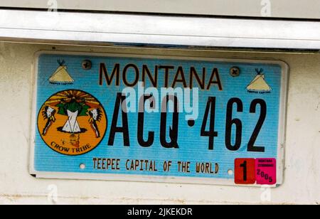 on the Crow Indian Reservation, Crow Agency Montana Stock Photo