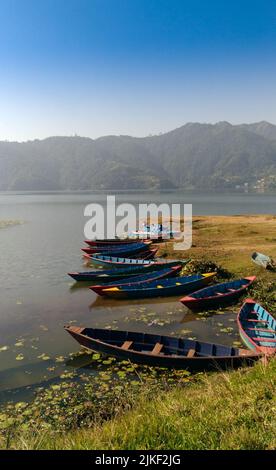 Beautiful View Around Phewa Lake in Pokhara Nepal. Stock Photo