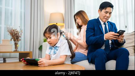 Family don't care about each other. Asian parents ignore their child