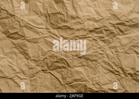 brown wrinkled paper waste recycling background Stock Photo
