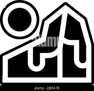 glacier icon black vector illustration. Stock Vector