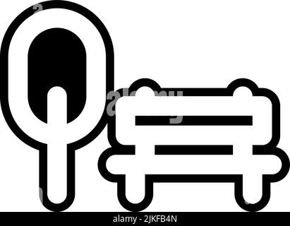 park icon black vector illustration. Stock Vector