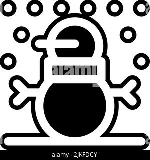snowman icon black vector illustration. Stock Vector