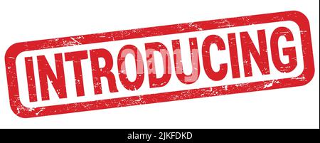Introducing Text On Red Lines Stamp Sign Stock Illustration