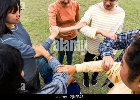 Team Hands Empathy Trust Partner partnership grow connect business partner and connection integration start up concept Empathy teamwork. Team Volunter Stock Photo