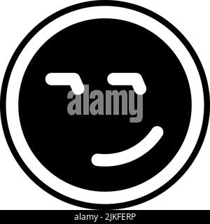 smirking icon black vector illustration Stock Vector Image & Art - Alamy