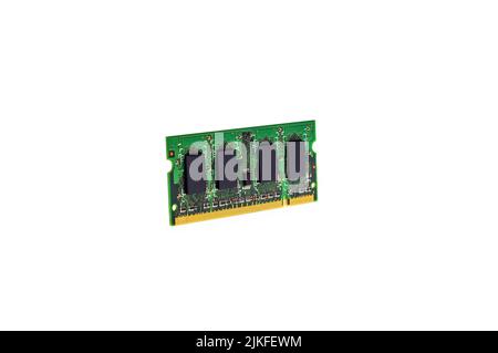 DDR RAM memory module isolated on white background Stock Photo