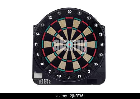 Electronic darts on white background Stock Photo