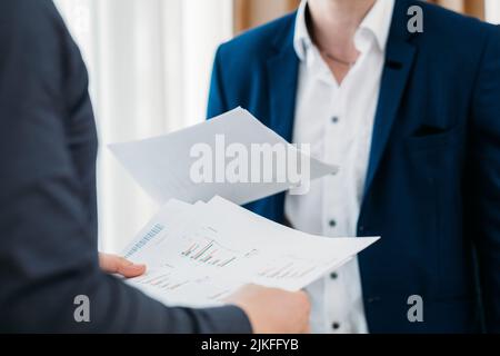 business report accounts feedback communication Stock Photo