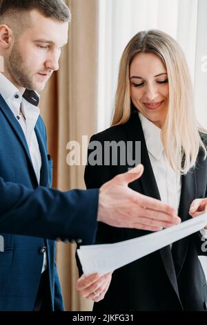 business report accounts feedback communication Stock Photo