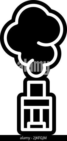 vape icon black vector illustration. Stock Vector