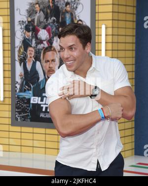 Los Angeles, USA. 01st Aug, 2022. Joseph Baena arrives at the BULLET TRAIN Los Angeles Premiere held at the Regency Village Theater in Westwood, CA on Monday, ?August 1, 2022. (Photo By Sthanlee B. Mirador/Sipa USA) Credit: Sipa USA/Alamy Live News Stock Photo