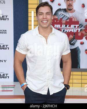 Los Angeles, USA. 01st Aug, 2022. Joseph Baena arrives at the BULLET TRAIN Los Angeles Premiere held at the Regency Village Theater in Westwood, CA on Monday, ?August 1, 2022. (Photo By Sthanlee B. Mirador/Sipa USA) Credit: Sipa USA/Alamy Live News Stock Photo