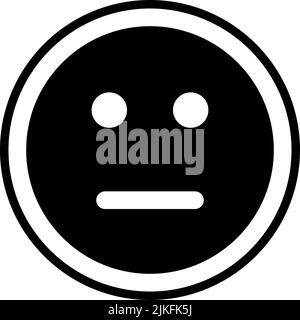 confused icon black vector illustration. Stock Vector